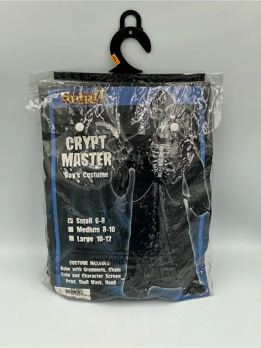 Spirit Crypt Master Halloween Boys 6 - 8 Costume - Black